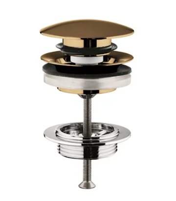 Grohe Pop-up bundventil 1 1/4" med og uden overløb - poleret cool sunrise